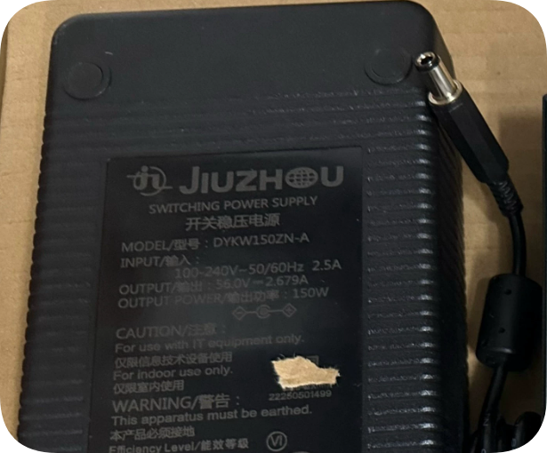 *Brand NEW*56.0V 2.679A 150W Jiuzhou DYKW150ZN-A Switching Power Supply Adapter DC Round